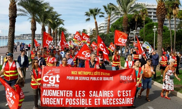 معلمان و کارگران فرانسه به سیاست افزایش سن بازنشستگی اعتراض کردند