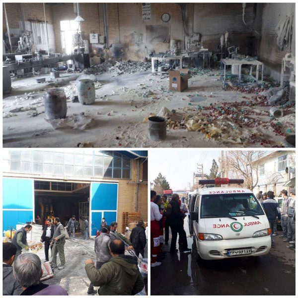 آتش‌سوزی کارخانه رنگ در شهرک صنعتی شهید سلیمی/ کارگران مصدوم به بیمارستان اعزام شدند