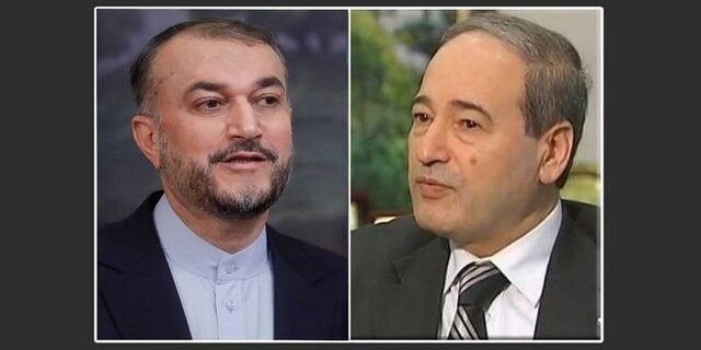 رایزنی تلفنی وزیران امور خارجه ایران و سوریه