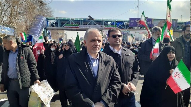 حضور وزیر دادگستری در راهپیمایی ۲۲ بهمن