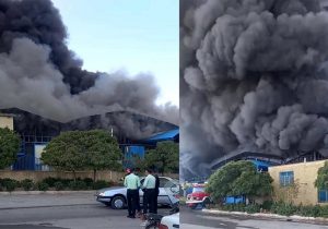 آتش‌سوزی در کارخانه پلیمر گلپایگان
