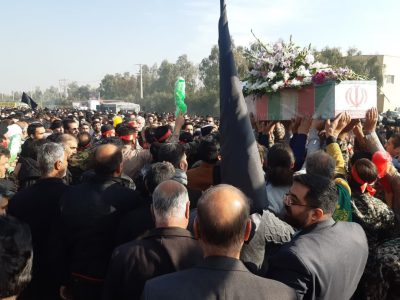 مراسم تشییع و تدفین شهید گمنام درسایپا سیتروئن کاشان