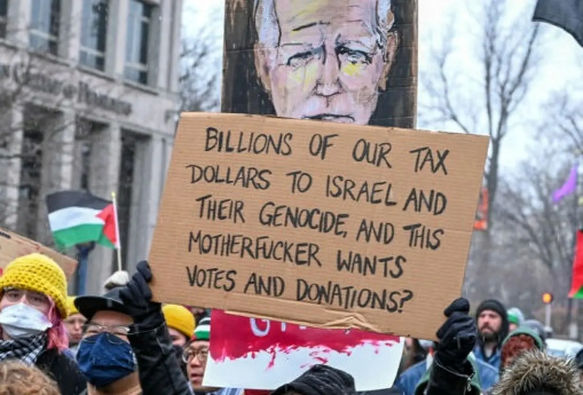 اعتراض اتحادیه‌های کارگری و فعالان دانشجویی فیلادلفیا به مصرف مالیات آمریکایی‌ها در جنگ غزه