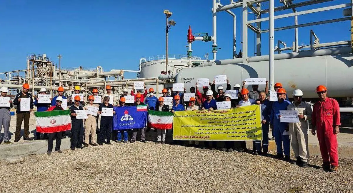 کارگران نفت فلات قاره لاوان، همچنان معترض به محدودیت‌های مزدی