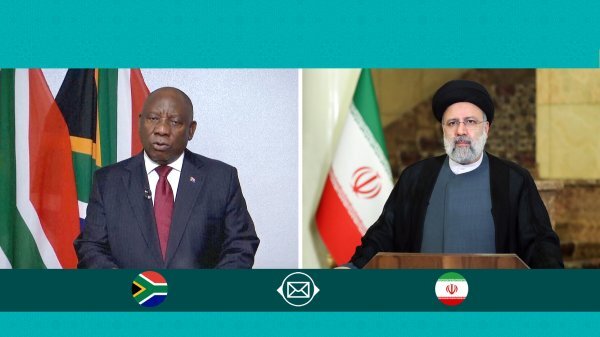 پیام رئیسی به رئیس جمهور آفریقای جنوبی